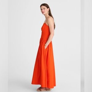 Madewell Poplin Seamed Maxi Dress.